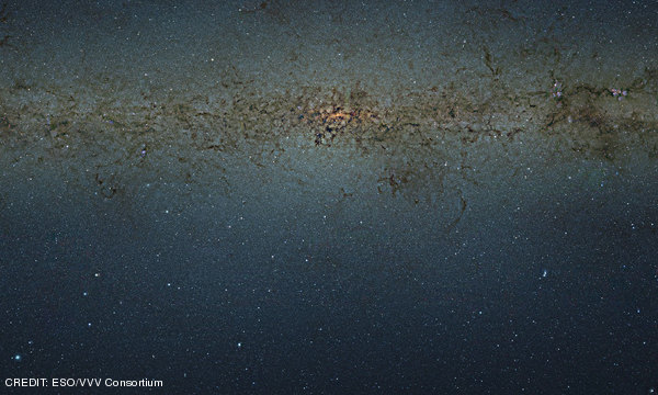 VISTA gigapixel mosaic of the central parts of the Milky Way. CREDIT: ESO/VVV Consortium November 2012